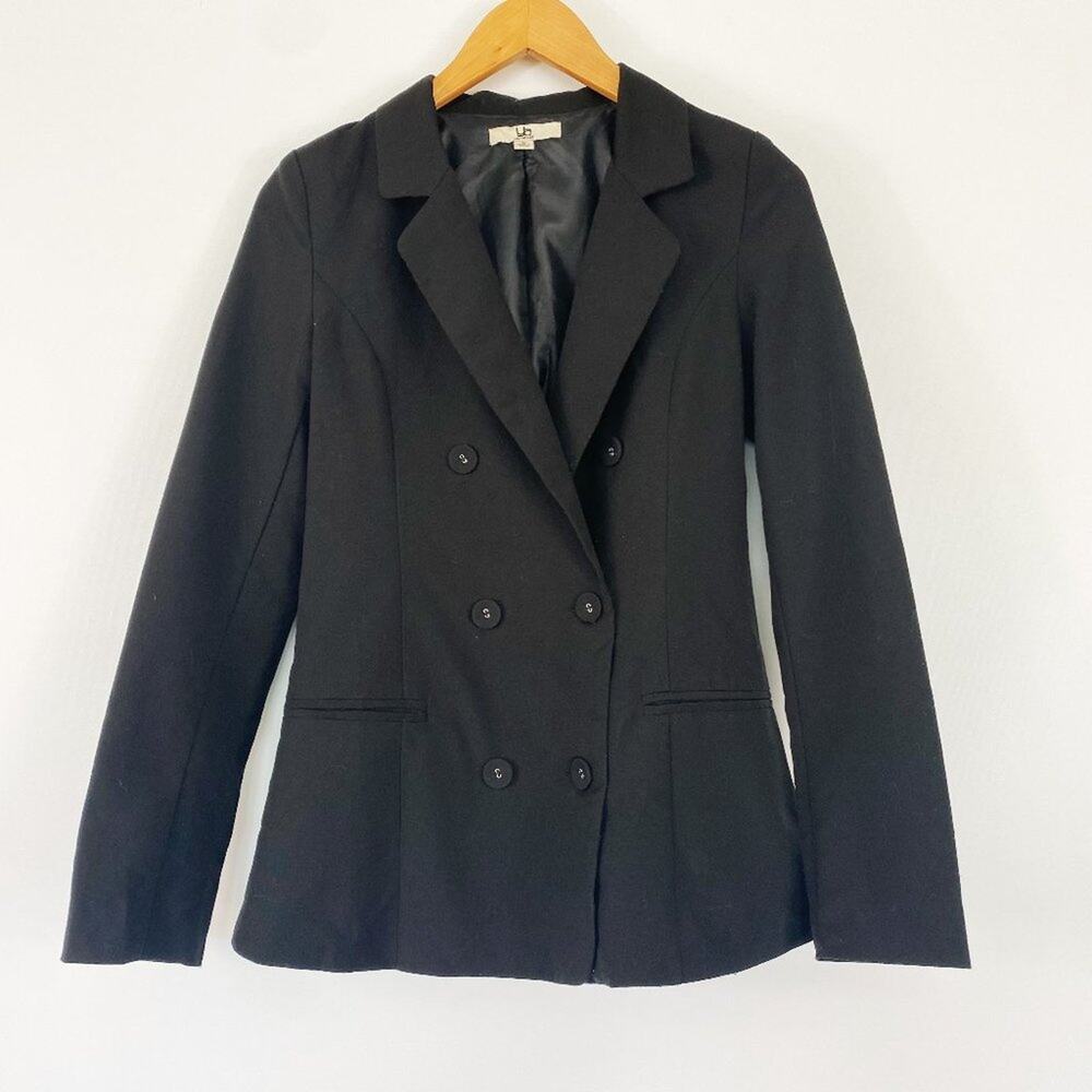 Ya Los Angeles for Lulus Black Double-breasted Blazer Jacket Womens S